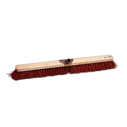 Balai coco monture bois douille métal inclinée L 60cm - image 1