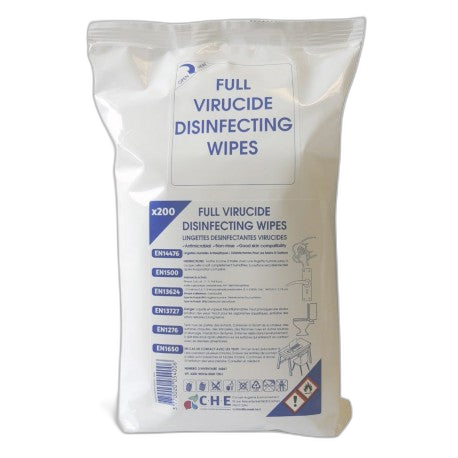 Lingettes désinfectantes mains et surfaces EN14476 - Sachet de 200 - image 1