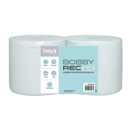 Bobine recyclée blanche BOBBYREC 800S Dailyk Start - Colis de 2 - image 1