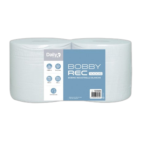 Bobine recyclée blanche BOBBYREC 1000S Dailyk Start - Colis de 2 - image 1