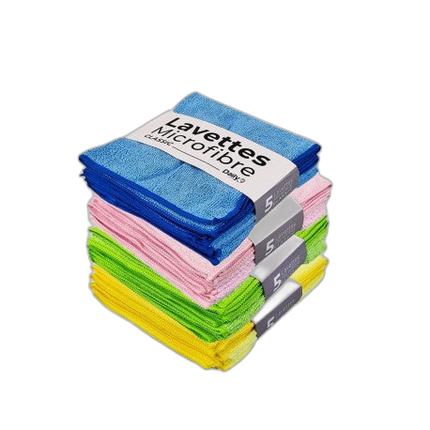 Lavette microfibre 38x38cm multi-usages Dailyk Start - Lot de 5 - image 1