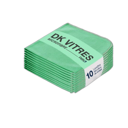 Lavette microfibre 38x38cm verte spéciale vitres DK VITRES - Sch 10 - image 1