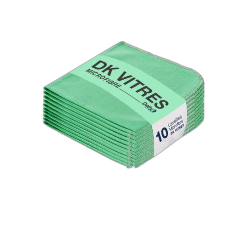 Lavette microfibre 38x38cm verte spéciale vitres DK VITRES - Sch 10 - image 1