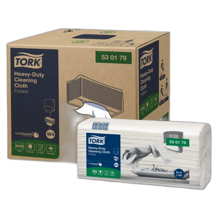 Chiffon de nettoyage plié 105F blanc ultra résistant TORK - Ct 4 - image 1