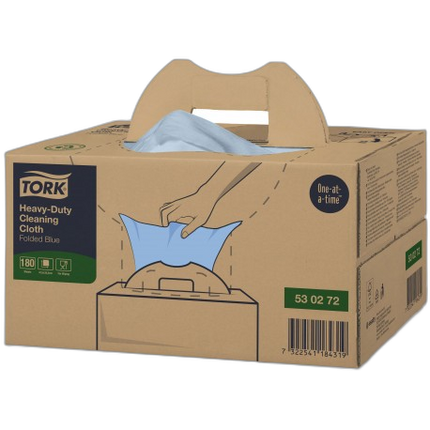 Chiffon de nettoyage plié  Bleu industriel handi box TORK -Colis180 F - image 1