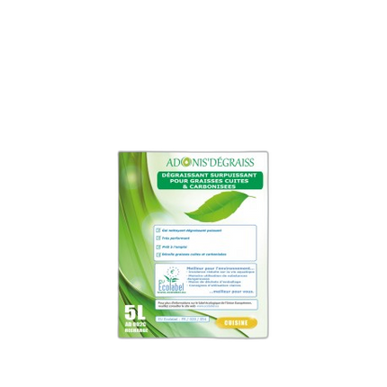 Dégraissant cuisine ADONIS' DEGRAISS ECOLABEL - Bidon 5L - image 1