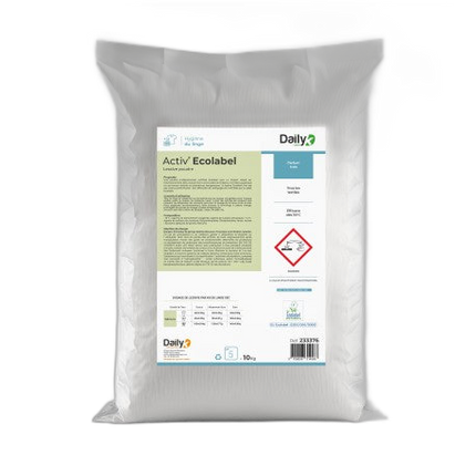 Lessive poudre tous textiles 10kg ACTIV'ECOLABEL DAILYK - Sac 10kg - image 1