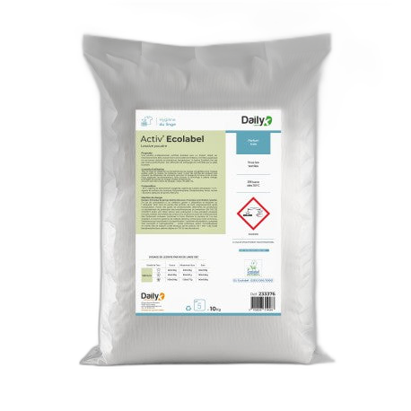 Lessive poudre tous textiles 10kg ACTIV'ECOLABEL DAILYK - Sac 10kg - image 1