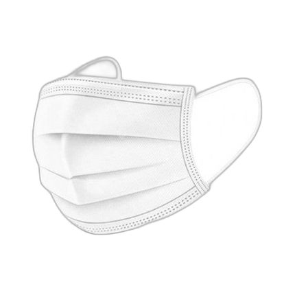 Masque blanc 3 plis à usage unique TYPE IIR - boite de 50 - image 1