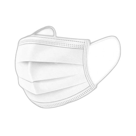 Masque blanc 3 plis à usage unique TYPE IIR - boite de 50 - image 1