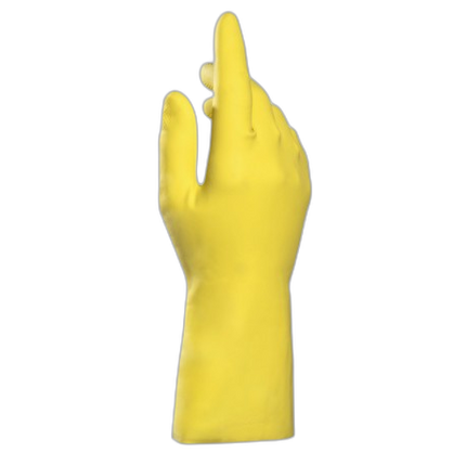 Gant ménage latex floqué coton VITAL 124 Jaune (T6 à T9) - 1 paire - image 1