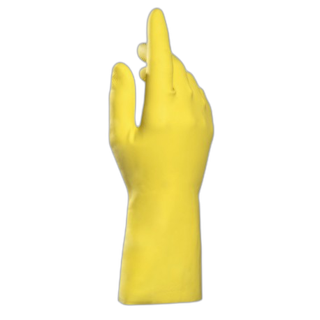 Gant ménage latex floqué coton VITAL 124 Jaune (T6 à T9) - 1 paire - image 1
