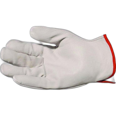 Gant cuir pleine fleur de bovin / Coupe US / Blanc (8ou10) - 1 paire - image 1