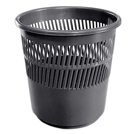 Corbeille de bureau ajourée gris anthracite 14L ECOGREEN - image 1