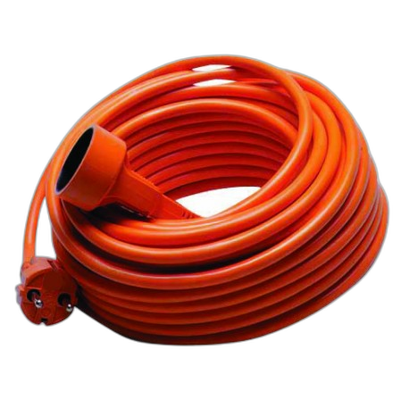 Cordon prolongateur orange pour jardin L 25m / Câble 2x1,5mm² - image 1